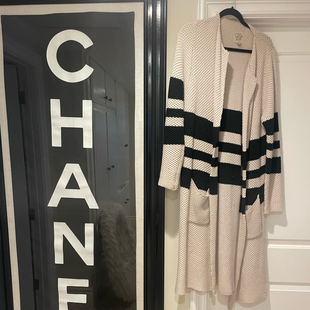 Black and Cream knit sweater
